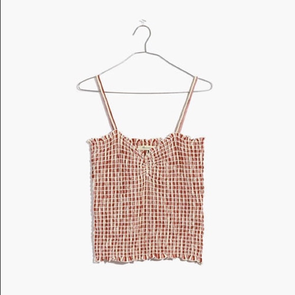 NWT Madewell Superlight Jacquard Smocked Tank